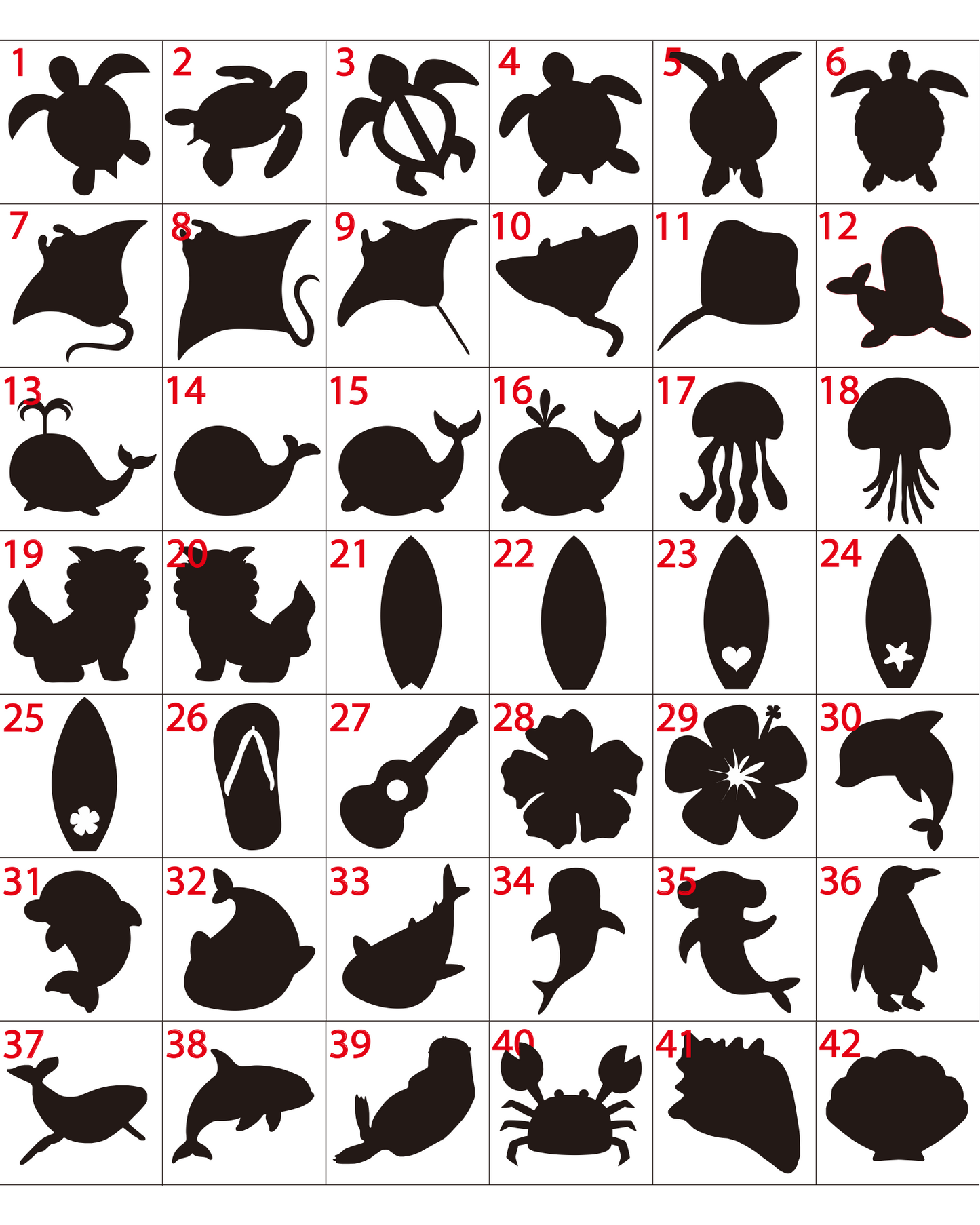 レジンアート材料（No.1〜210）