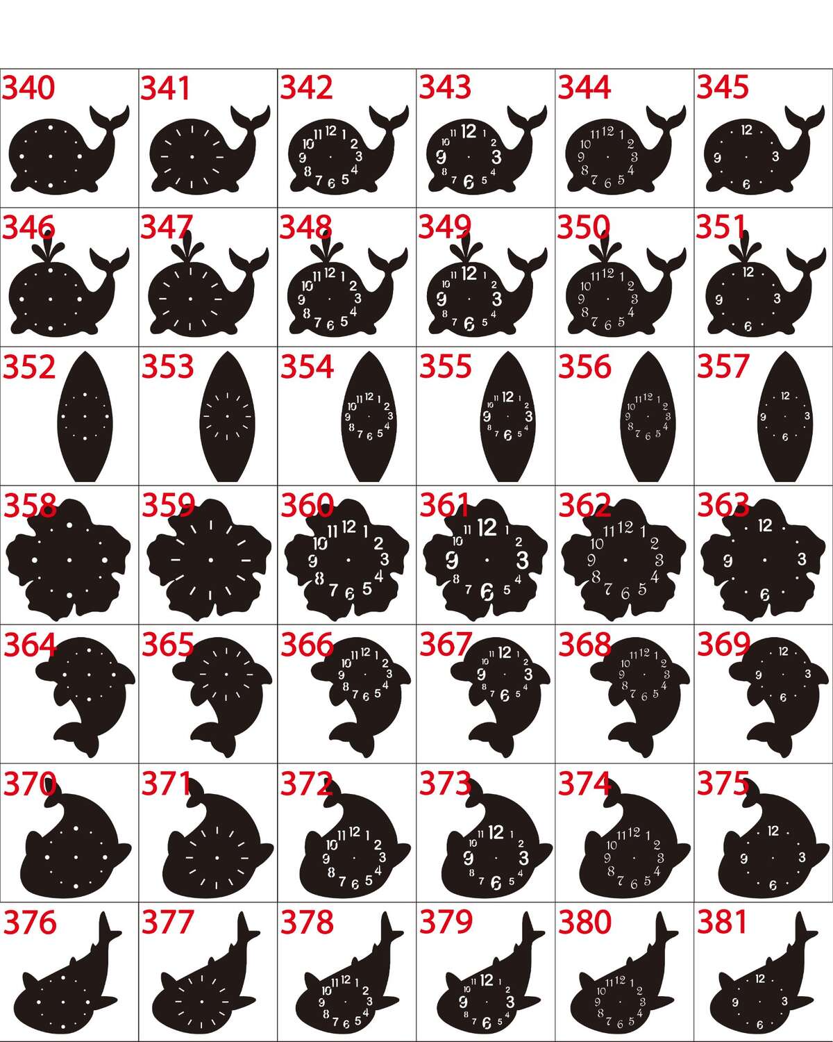 レジンアート材料（No.340〜381）+330円